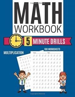 Math Workbook MULTIPLICATION 5 Minute Drills 100 Worksheets