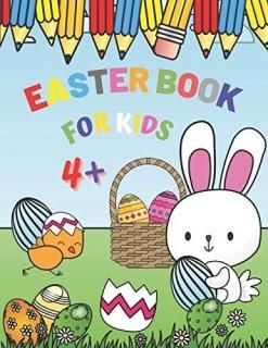 Easter Book For Kids 4+ Spring Coloring Superbook With Bunny And Eggs For Creati