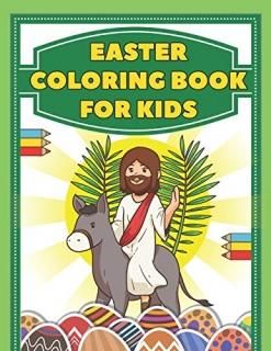 Easter Coloring Book For Kids Bunny  Egg  Basket Stuffer  Bible Illustrations An