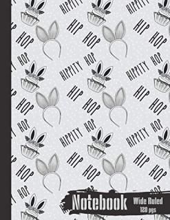 Notebook Cute Bunny Ears and Baskets Easter Notebook for Boys and Girls  Happy E