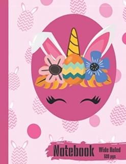 Notebook Silly Unicorn Bunny Easter Notebook for Girls  Happy Easter Notebook fo