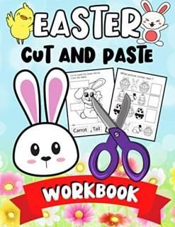 Easter Cut And Paste Workbook Easter Activity Book For Kids Age 4-8  Easter Todd