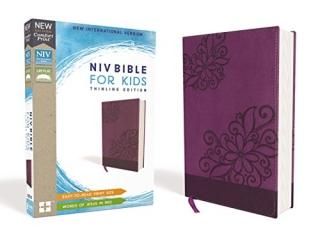 Holy Bible New International Version Bible for Kids Purple Imitation Leather Thi