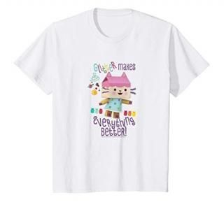 Kids Gabby's Dollhouse Baby Box Glitter Makes Everything Better T-Shirt