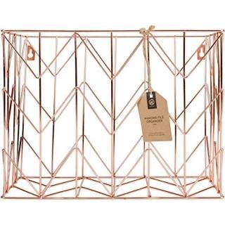 Hanging File Organizer Copper - U Brands Hanging File Desk Organiser Wire Metal 