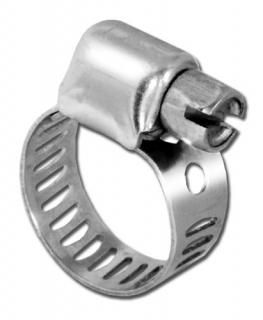 Pro Tie 33202 SAE Size 8 Range 1/2-Inch-13/16-Inch Mini All Stainless Hose Clamp