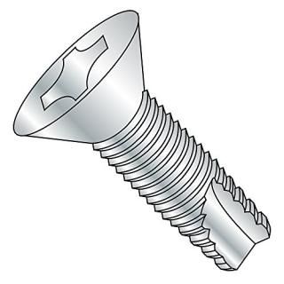 Steel Thread Cutting Screw Zinc Plated 82 Degree Flat Head Phillips Drive Type 2