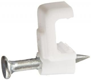 Polyethylene Nail Clip 0.217 Width 0.216 Height White by NSI