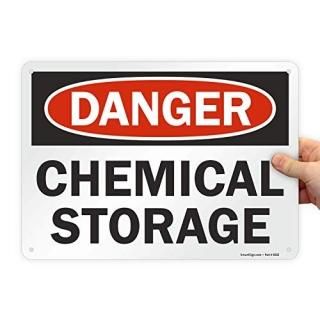 SmartSign Danger - Chemical Storage Sign  10 x 14 Plastic
