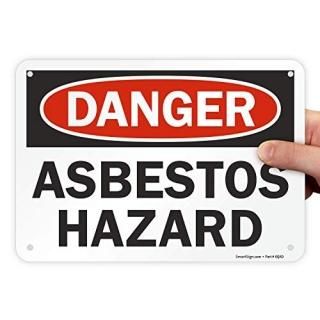 SmartSign Danger - Asbestos Hazard Sign  7 x 10 Aluminum