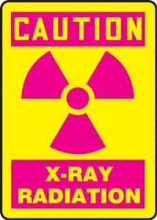 Accuform MRAD703VP Plastic Safety Sign LegendCaution X-RAY Radiation with Graphi