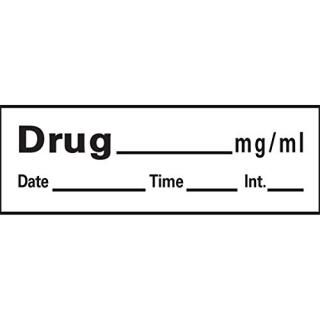 PDC Healthcare AN-14 Anesthesia Tape with Date Time and Initial Removable Drug m