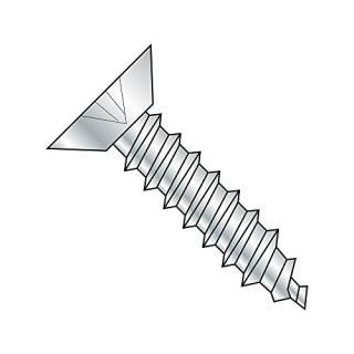 Steel Sheet Metal Screw Zinc Plated Undercut 82 degrees Flat Head Phillips Drive
