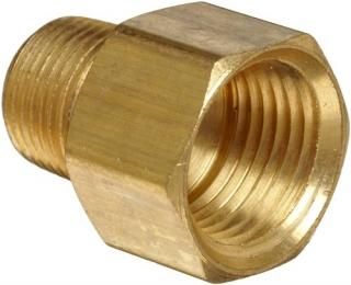 Anderson Metals - 56120-0604 Brass Pipe Fitting Adapter 1/4 Male Pipe x 3/8 Fema