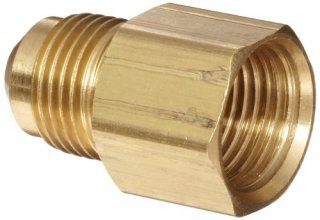 Anderson Metals Brass Tube Fitting Coupling 3/8 Flare x 3/4 Female Pipe