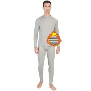 Mens Thermal Underwear Fleece Lined Base Layer Long Johns Set Top and Bottom Wi