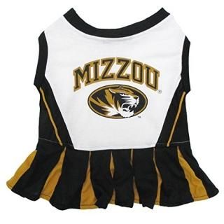 Pets First Collegiate Missouri Tigers Dog Cheerleader Dress X-Small