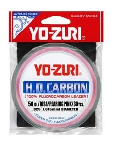 23kg Pink - Yo-Zuri 30-Yard HD Fluorocarbon Leader Pink 23kg