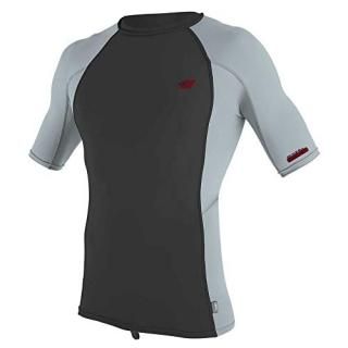 O'Neill Men's Premium Skins UPF 50+ Short Sleeve Rash Guard Raven/Cool Grey/Cool