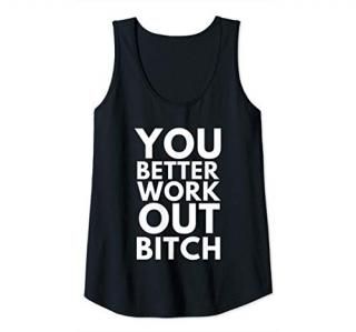 Womens Motivational Funny Fitness HIIT Gym Workout With Sayings Tank Top