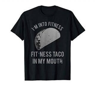 Funny Fitness Crunchy Taco Humorous Gym Graphic Novelty Tee T-Shirt