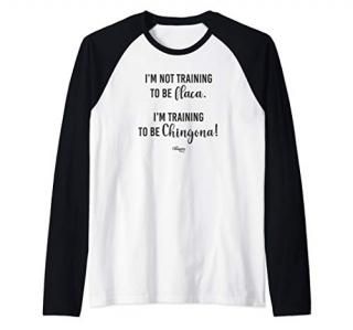 Training to be Chingona! Raglan Baseball Tee