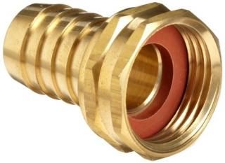 Anderson Metals-07046-1012 Brass Garden Hose Swivel Fitting Connector 5/8 Barb x