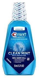 Crest Pro-Health Mouthwash Alcohol Free Multi-Protection Clean Mint 1.2 oz Pack 