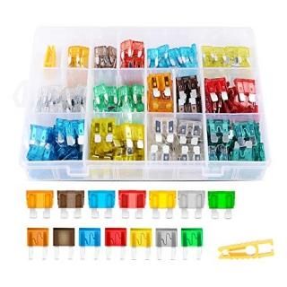 Nilight - 50018R 240pcs Standard and Mini Blade Fuses Set5A 7.5A 10A 15A 20A 25A