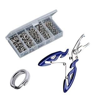 Greatfishing 200pcs High Strength Heavy Stainless Steel Split Ring Lure Tackle C