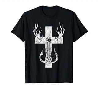 Christians Hunting Fishing Symbol T-Shirt