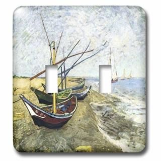 3drose LSP _ 58576?_ 2?Van Gogh Painting Fishing Boats on the beach饤ȥåС