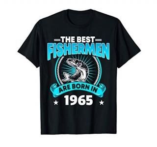 56 Year Old Vintage 1965 Fishing Fisherman 56th Birthday T-Shirt