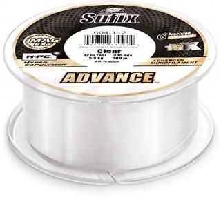 6 Pound - 330 Yards - Sufix Advance Clear Monofilament 250-330 Yard Spools