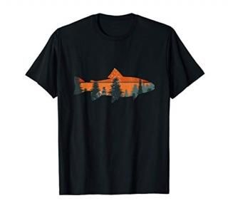 Trout Fly Fishing Nature Outdoor Fisherman Gift T-Shirt