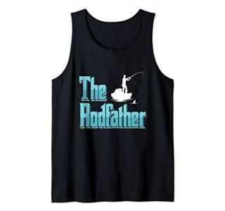 Fisherman Father Angler Dad The Rodfather Fishing Boating Tank Top