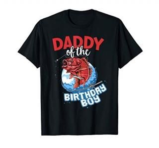 Big One Fishing Theme Daddy of the Birthday Boy T-Shirt