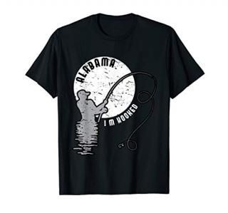 AL Alabama Fishing T Shirt Gift for Fishermen and Anglers