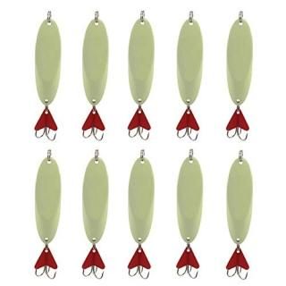 Metal Fishing Jigging Spoon Lure Casting Blade SpinnerBaits 10Pcs Treble Hooks T