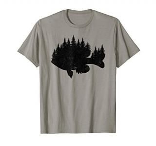 Bluegill Fishing Forest Treeline - Panfish Fisherman Gift T-Shirt