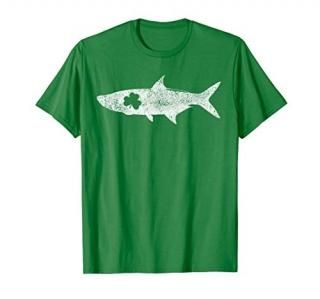 Tarpon Fishing - St. Patrick's Day Shamrock Fisherman Gift T-Shirt