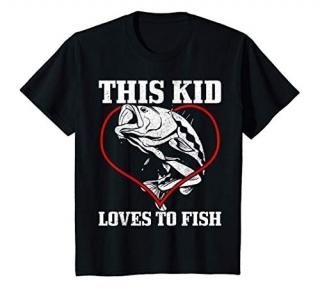 Kids This Kid Loves to Fish Bass Fishing Fisherman Gift For Boys T-Shirt