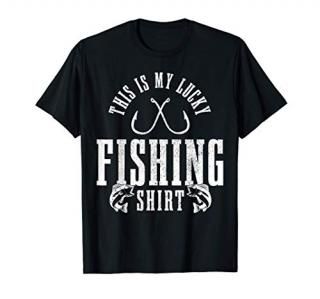 Fishing Funny Fisherman Gift This Is My Lucky Fishing T-Shirt