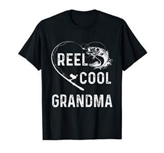 Reel Cool Grandma T-Shirt Fishing Lover Gift For Fathers Day