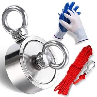 DIYMAG Double Sided Neodymium Fishing Magnet Combined 450lbs204KG Pulling Force 