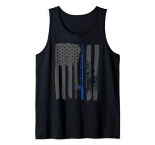 Vintage American Flag Fishing Shirt Fishing Tank Top