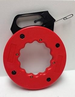 50 FT Fish Tape with High Impact Case for Electric or Communication Wire Puller 