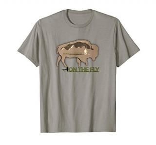 Black Fly Fishing Bison Buffalo Outdoor Trout Fishing Shirts T-Shirt