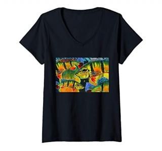 Womens Peacock Bass Fishing Shirts & Hoodies by Black Fly V-Neck T-Shirt