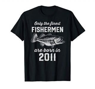 Gift for 10 Year Old Fishing Fisherman 2011 10th Birthday T-Shirt
